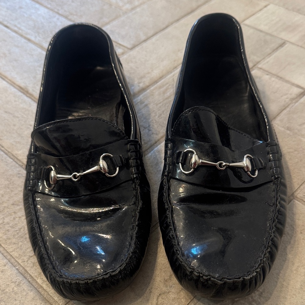 Cole Haan Black Loafers with Silver Detail